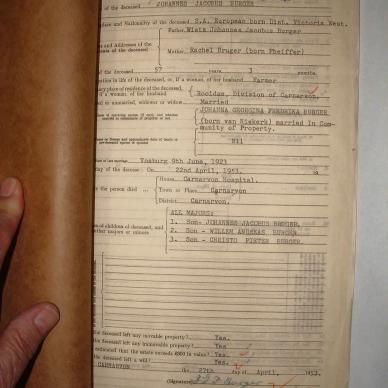 BURGER Johannes Jacobus, 1953, MOOC 6-9-20930, 2272-53