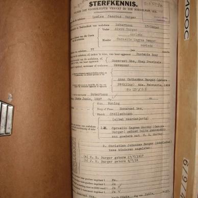 BURGER Lowies Jacobus, 1937, MOOC 6-9-4929, 55094