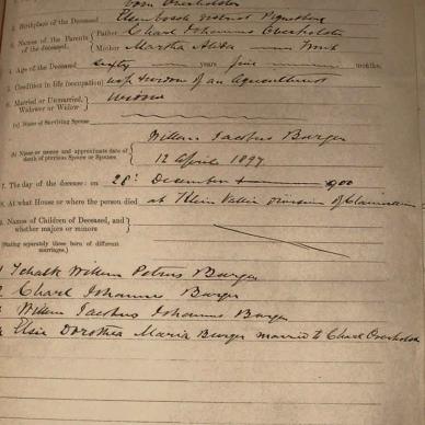 BURGER Maria Elizabeth Johanna nee OBERHOLSTER, 1901, MOOC 6-9-422, 760