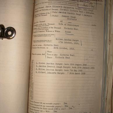 BURGER Maria Elizabeth Margaretha nee HOUGH, 1918, MOOC 6-9-1261, 4456