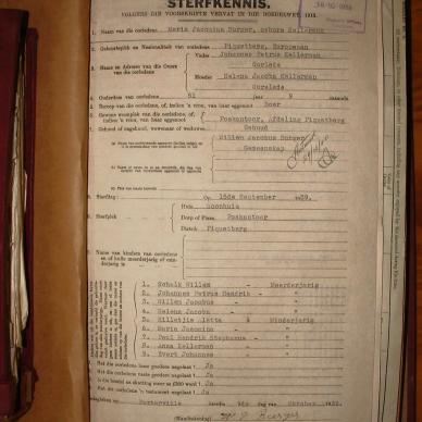 BURGER Maria Jacomina nee KELLERMAN, 1939, MOOC 6-9-5516, 66217