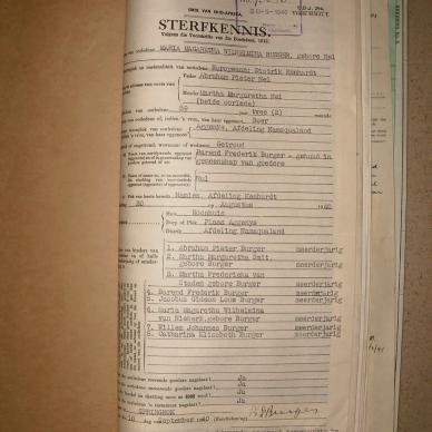 BURGER Maria Magaretha Wilhelmina nee NEL, 1940, MOOC 6-9-6820, 70656