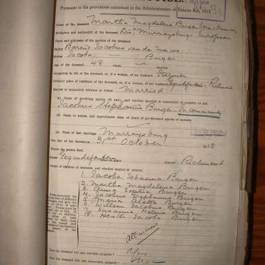 BURGER Martha Magdalena nee VAN DER MERWE, 1918, MOOC 6-9-1290, 5004