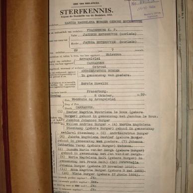 BURGER Martha Magdelena nee ESTERHUYSE, 1939, MOOC 6-9-5508, 66182