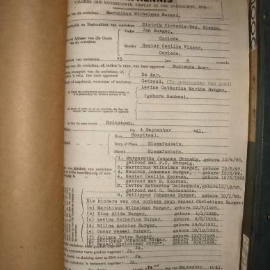 BURGER Marthinus Wilhelmus, 1941, MOOC 6-9-8184, 75820