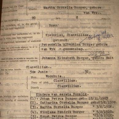 BURGER Petrus Sensius, 1932, MOOC 6-9-4119, 34531