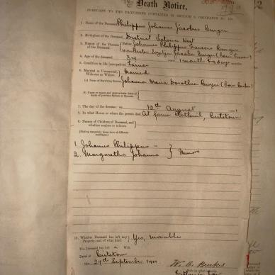 BURGER Philippus Johannes Jacobus, 1901, MOOC 6-9-435, 3311