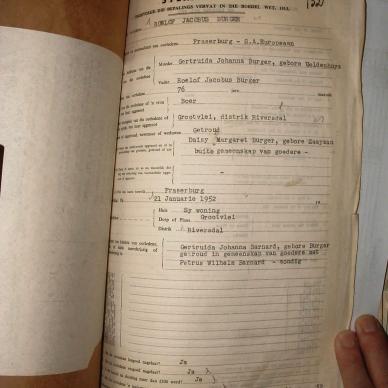 BURGER Roelof Jacobus, 1952, MOOC 6-9-19329, 877-52
