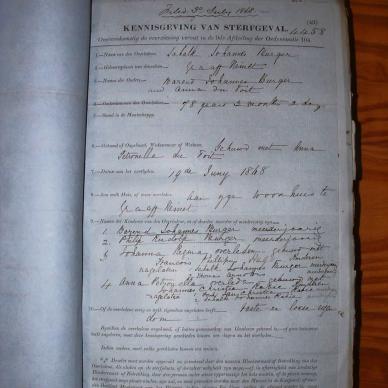 BURGER Schalk Johannes, 1868, MOOC 6-9-124, 4458