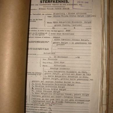 BURGER Schalk Willem Petrus, 1940, MOOC 6-9-6889, 70903