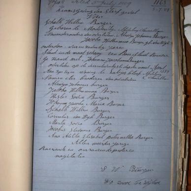 BURGER Schalk Willem, 1889, MOOC 6-9-270, 1163