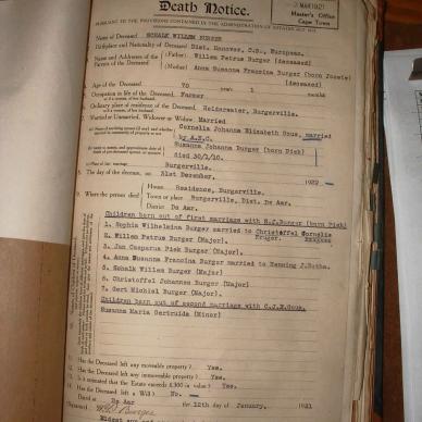 BURGER Schalk Willem, 1921, MOOC 6-9-1931, 598
