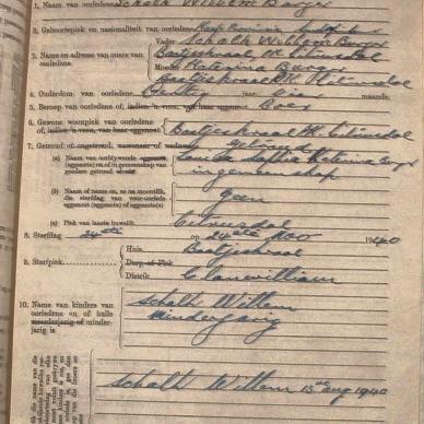 BURGER Schalk Willem, 1941, MOOC 6-9-7418, 72910