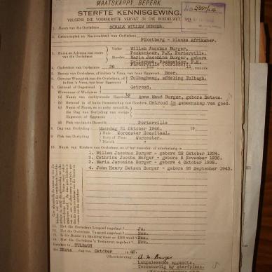 BURGER Schalk Willem, 1946, MOOC 6-9-13366, 5551-46