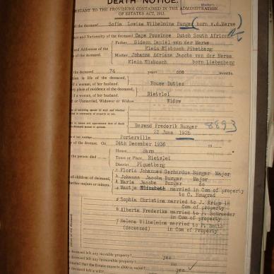 BURGER Sofia Louisa Wilhelmina nee VAN DER MERWE, 1937, MOOC 6-9-4870, 53232