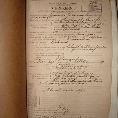 BURGER Susanna Johanna nee COETZEE, 1927, MOOC 6-9-3218, 16386