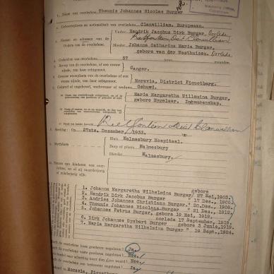 BURGER Theunis Johannes Nicolas, 1934, MOOC 6-9-4383, 40373