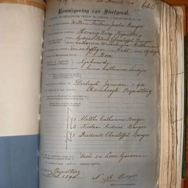 BURGER Willem Andries, 1894, MOOC 6-9-326, 645