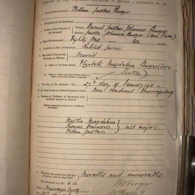 BURGER Willem Jacobus, 1911, MOOC 6-9-662, 740 (1)