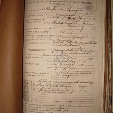 BURGER Willem Jacobus, 1925, MOOC 6-9-2869, 9425