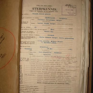 BURGER Willem Petrus, 1940, MOOC 6-9-6454, 69290