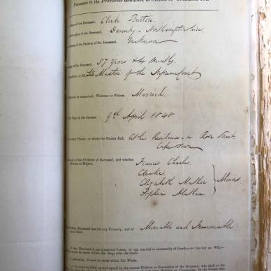 BURTON Clerke - 1848 died aged 57 at Cape Town - MOOC 6-9-45-9478