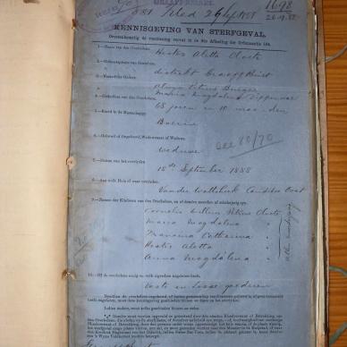 CLOETE Hester Aletta nee BURGER, 1888, MOOC 6-9-260, 1698
