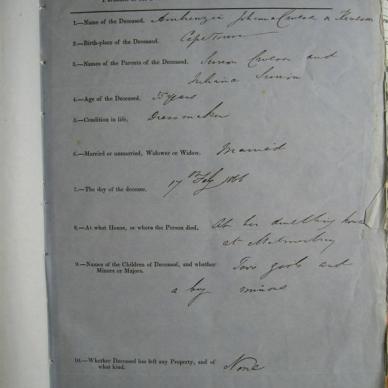 CROESER Amhenzia Johanna - Died 17/02/1866 - Age 35