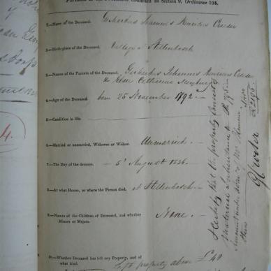 CROESER Gerhardus Johannes Hendricus - Died 05/08/1836 - Age 43y 8m 11d