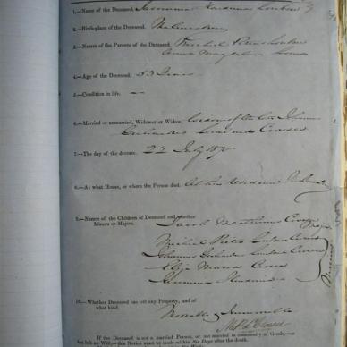 CROESER Jacomina Hendrina born LOUBSER - Died 22/07/1870 - Age 53