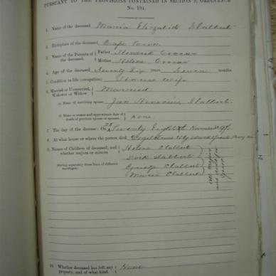 CROESER Maria Elizabeth married SLABBERTS - Died 28/11/1897 - Age 76y 7m