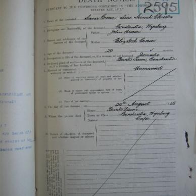 CROESER Seena - Died 24/08/1945 - Age 20y 1m