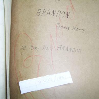 BRANDON Thomas Henry -  9 Nov 1951 