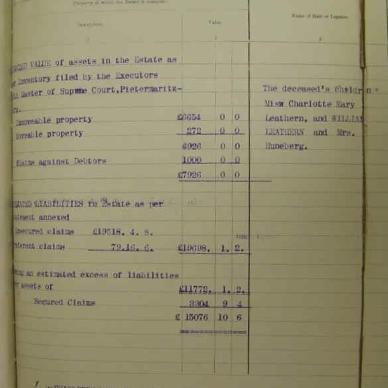 William Leathern NAB MSCE 50-2 died 25 June 1913 Distr 1