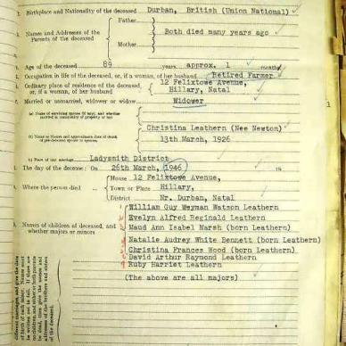 William Leathern 1946 Death Notice 2