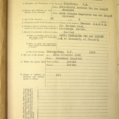 NAB MSCE 221-1949 VAN DER SCHYFF Willem Christoffel Johannes