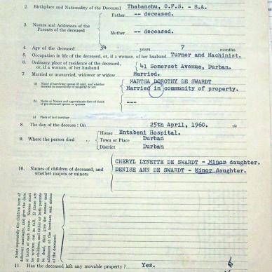 SWARDT Micheal John, de MSCE 1165-1960