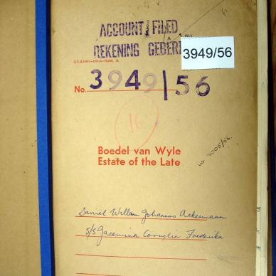 ACKERMANN Daniel Willem Johannes - died 27 Jun 1956