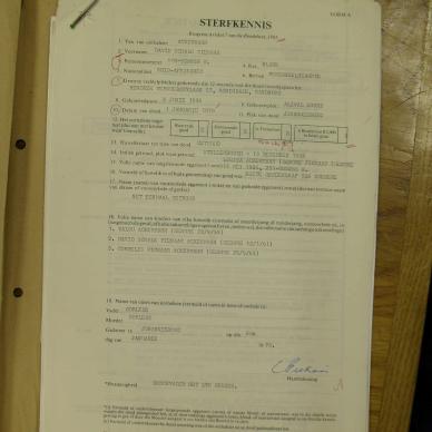 ACKERMANN David Schalk Pienaar - oorlede 1 Jan 1970