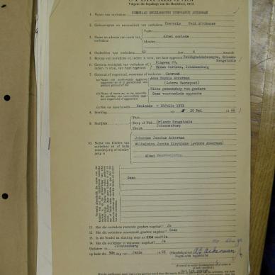 ACKERMAN Coenraad Engelbertus Stephanus - oorlede 20 Mei 1965