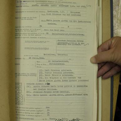ACKERMANN Martha Johanna Maria nee VAN ZYL - died 28 Jul 1934