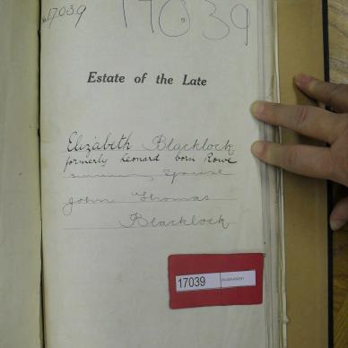 BLACKLOCK Elizabeth formerly LEONARD nee ROWE - died 6 Nov 1910