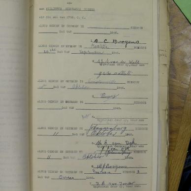 BOOYENS Matthys Jacobus - oorlede 20 Mei 1946