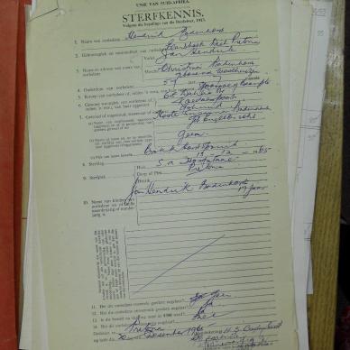BADENHORST Hendrik - died 13 Dec 1965