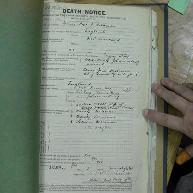 BERRIMAN Henry Bryant - died 17 Dec 1933