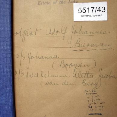 5517-43 BIERMAN Ertzart Adolf Johannes a