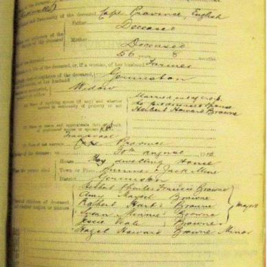 BROWNE Jessie Anne born KIDWELL - died 30 Aug 1913