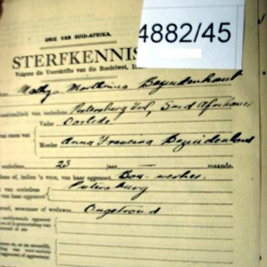 BEZUIDENHOUT Matthys Marthinus