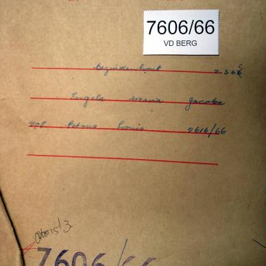 7606/66 VD BERG Engela Maria Jacoba a