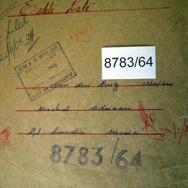 8783-64 VD BERG Machiel Adriaan a
